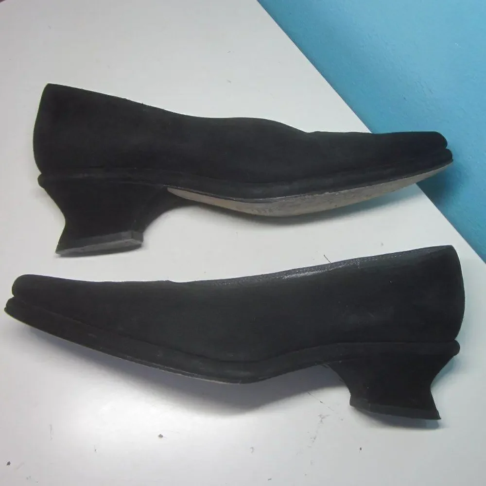 Yoki Suzukee Women's Heels Leather 8 Vintage 90s Office Siren Sculptural Pumps
